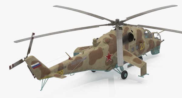 russian helicopter mil mi-24 hind 3ds