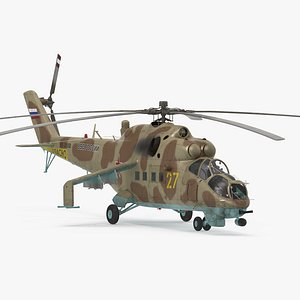 Russian Helicopter Mil Mi-24 Hind 3D Model