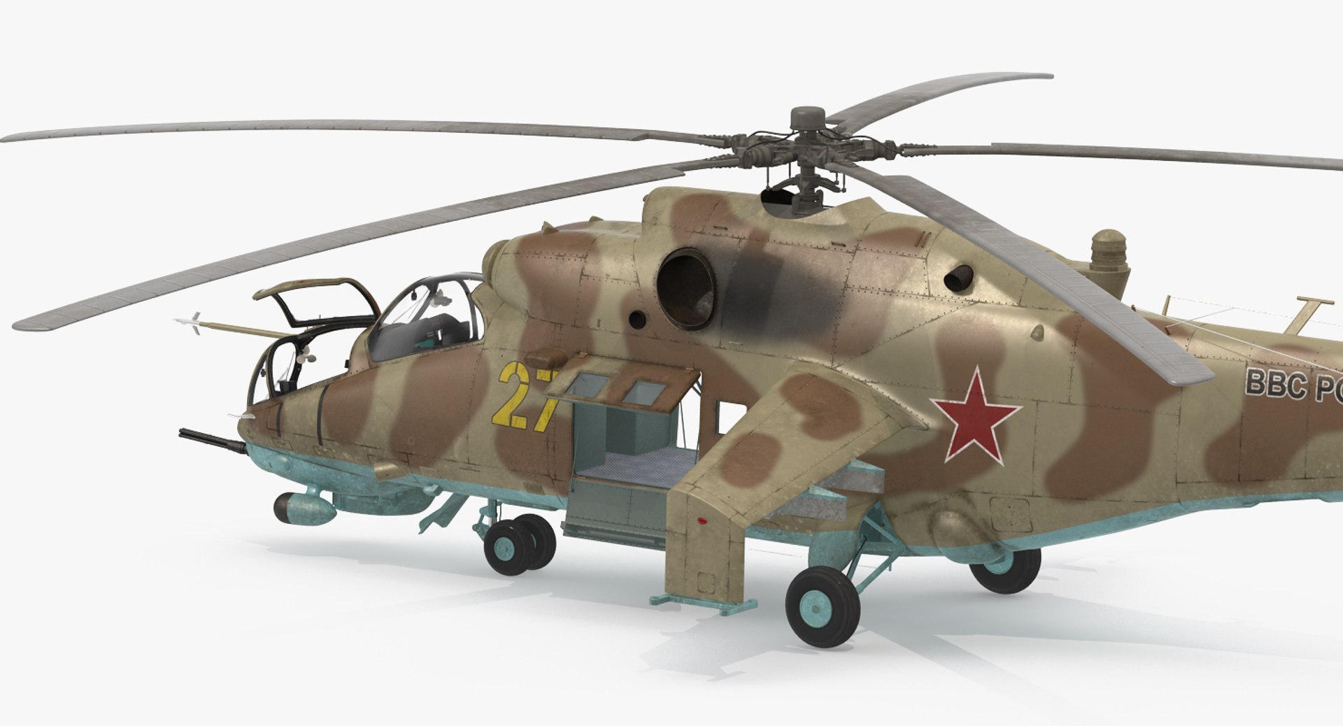 russian helicopter mil mi-24 hind 3ds