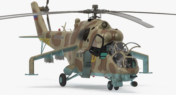 russian helicopter mil mi-24 hind 3ds