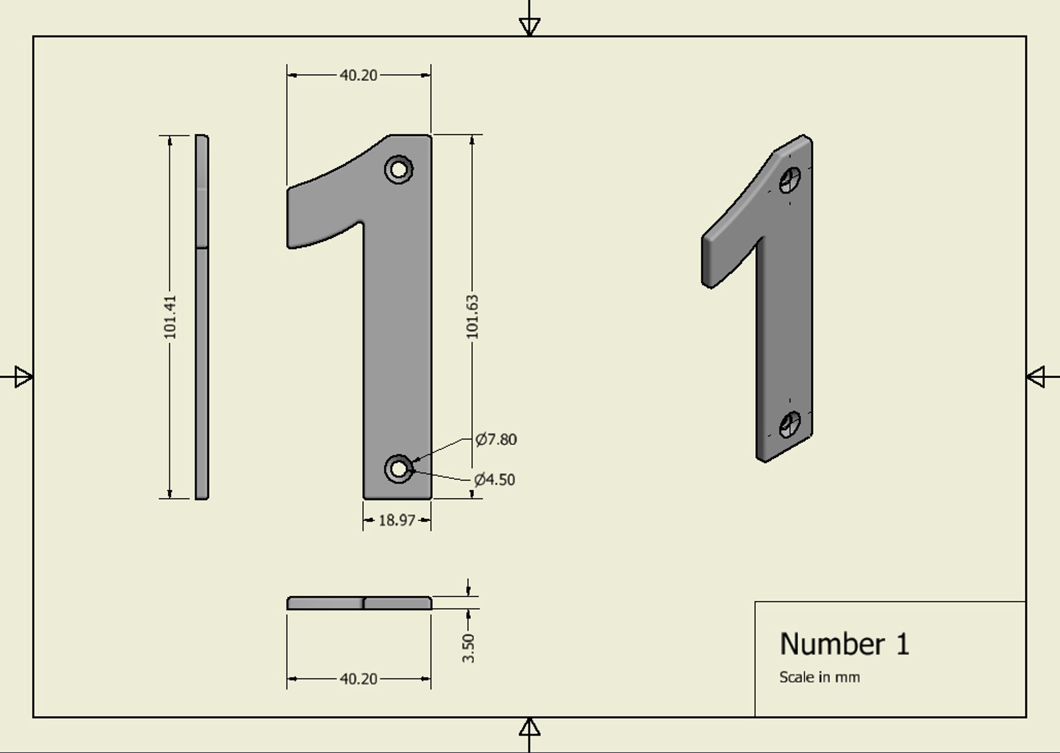 3d model number 1