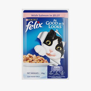 3D model Purina Felix Cat Food Salmon