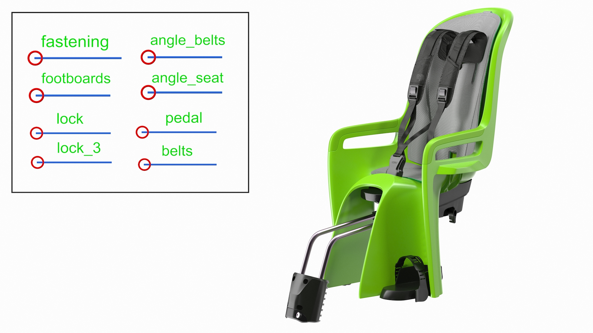 Romer child shop bike seat