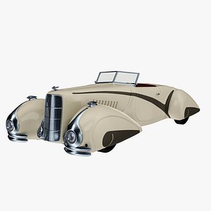 Cadillac V16 Hartmann 1937 Vintage Luxury Classic Car 3D model