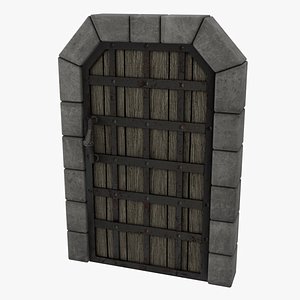 Medieval Door Barred Steel