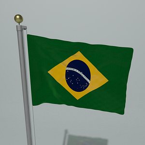 3D brasil flag