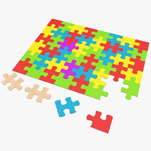 3D real jigsaw puzzle model