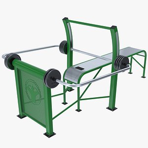 3D Outdoor Gym Equipment Bench Press