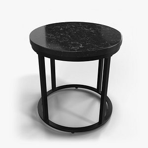 Black Round Marble Coffee TAble