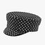 Wool Baker Boy with Crystals Black 