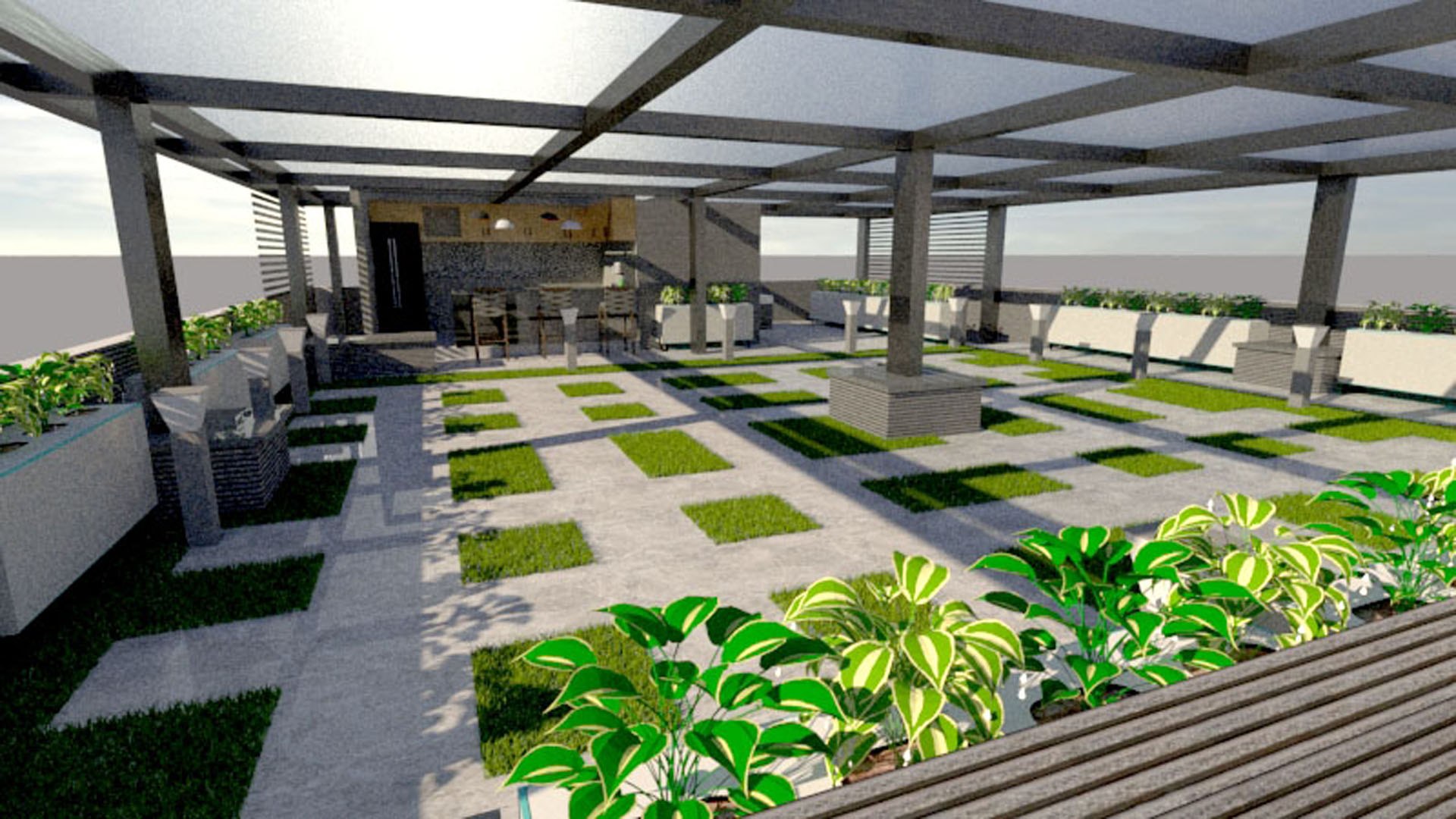Roof Garden Model - TurboSquid 2154348