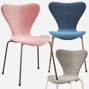 3D Fritz Hansen Series 7 Chair Arne Jacobsen
