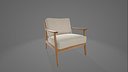 Modern Scandinavian Wooden Lounge Armchair