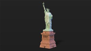 3D Statue of Liberty PBR model