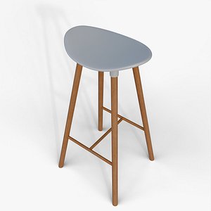 3D Wooden Bar Stool