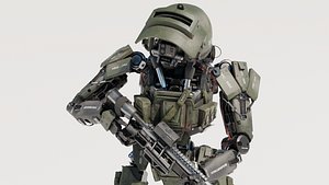 3D model Military Humanoid robot