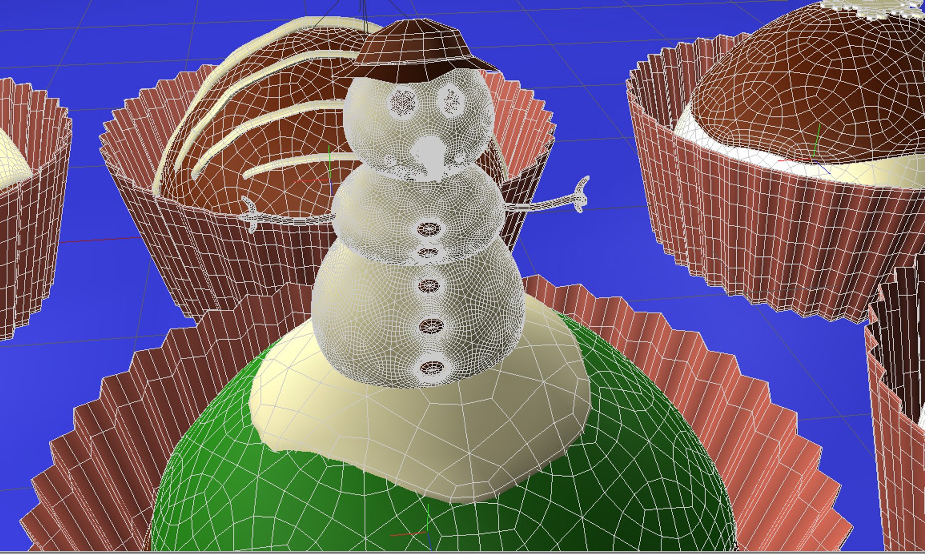 3d Chocolates Truffles Model