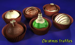 3d chocolates truffles model