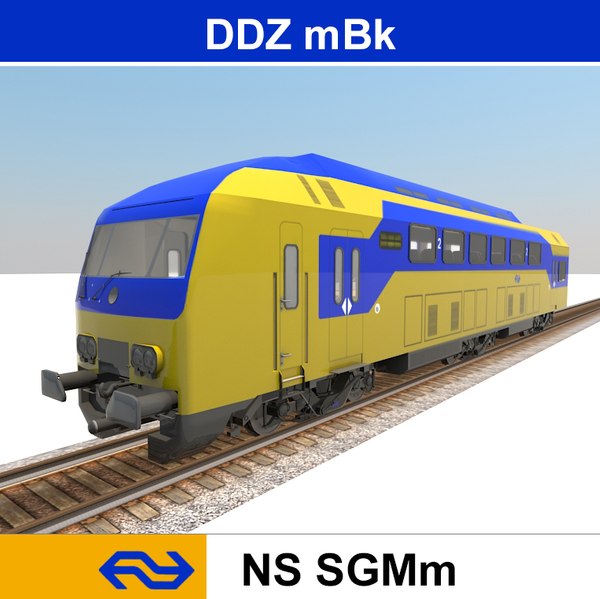 passenger train ddz 3d obj