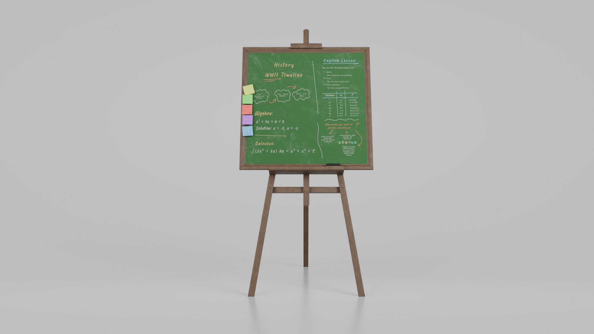 Customizable Wooden Greenboard with Stand - Square Writing Board 3D model https://p.turbosquid.com/ts-thumb/yB/QTfujZ/82/r_3/png/1746826931/1920x1080/fit_q87/06f5ef25fc03b7e31143f029ca1e0ada3dbb44c8/r_3.jpg