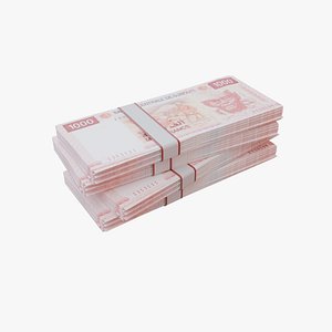 1000 Djiboutian Franc DJF 3D model