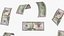 3D United States 50 Dollars Falling Notes