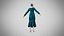 Dress 25 Teal Velvet With Design