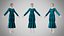 Dress 25 Teal Velvet With Design