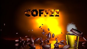 3D model coffee beans