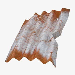 Corrugated Metal Sheets Rusted - Medium
