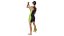 3D Beautiful athletic woman with paddle