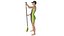 3D Beautiful athletic woman with paddle