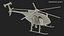 3D model MD 500E Sheriff Helicopter Rigged