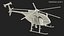 3D model MD 500E Sheriff Helicopter Rigged
