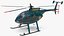 3D model MD 500E Sheriff Helicopter Rigged
