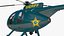 3D model MD 500E Sheriff Helicopter Rigged