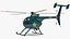 3D model MD 500E Sheriff Helicopter Rigged