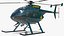 3D model MD 500E Sheriff Helicopter Rigged