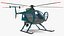 3D model MD 500E Sheriff Helicopter Rigged