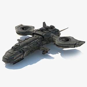 3d model of fictional aircraft dropship