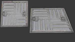 Realistic Manhole Cover 3D Scan 3D model