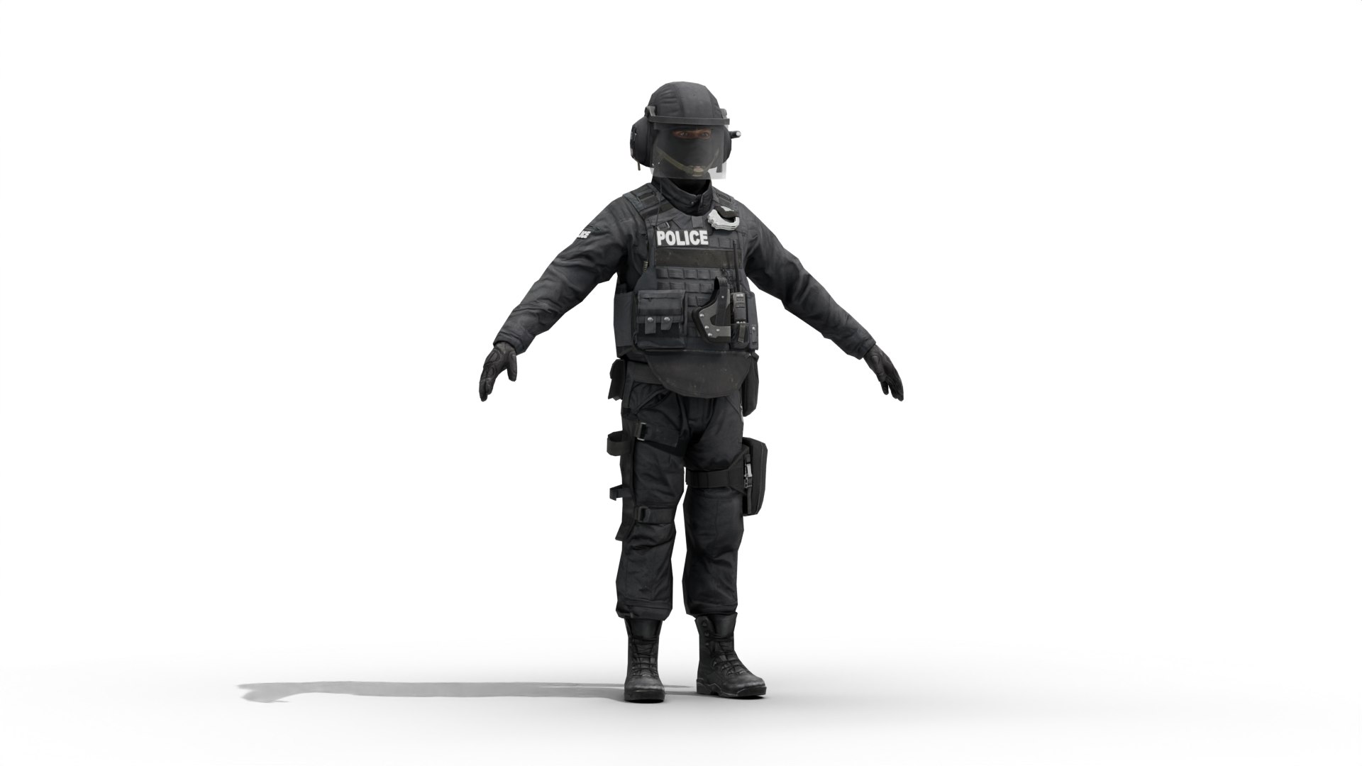3D SWAT Police - RIG - TurboSquid 2535602