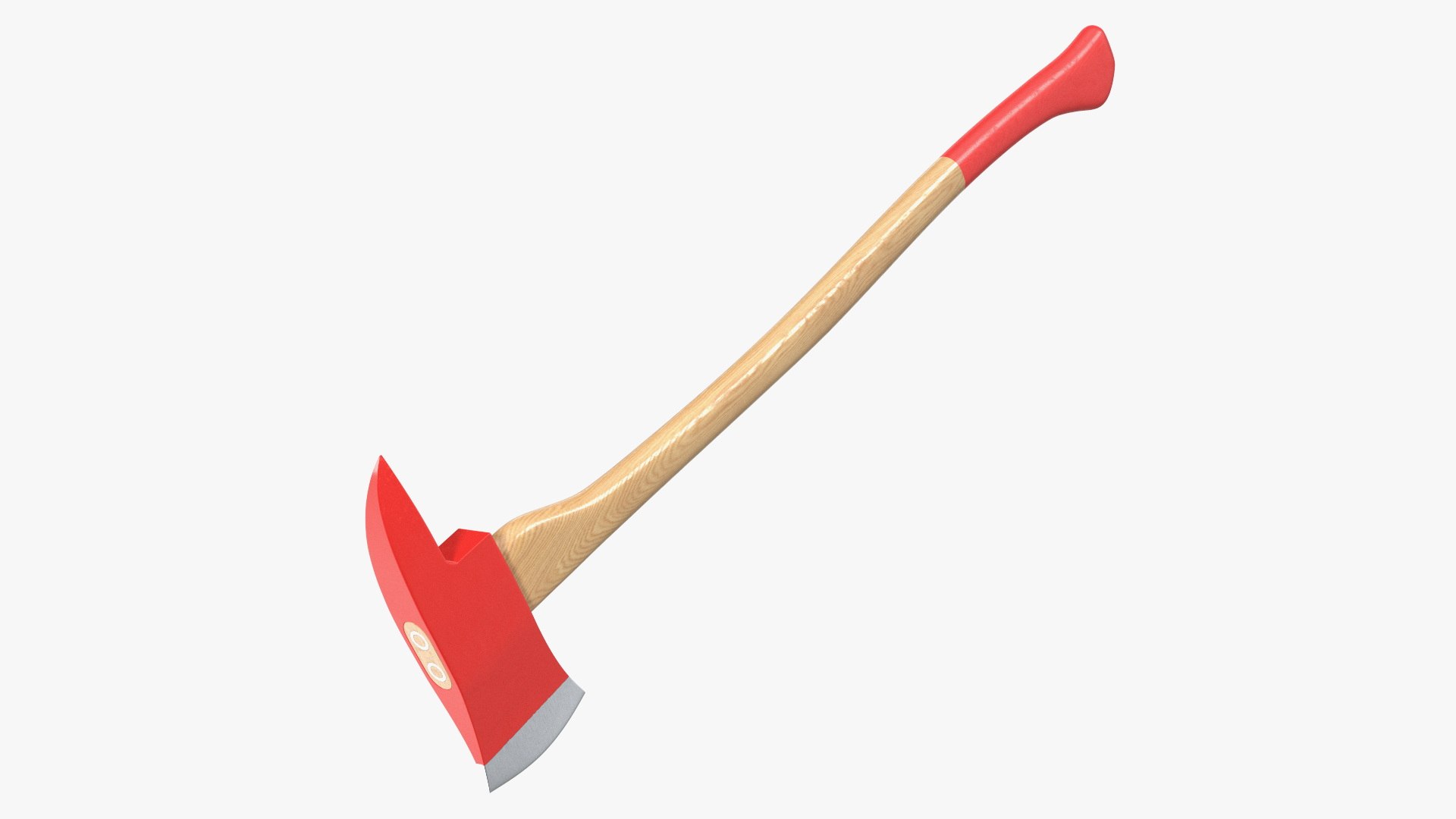 Fireman Axe with Wooden Handle New 3D model preview