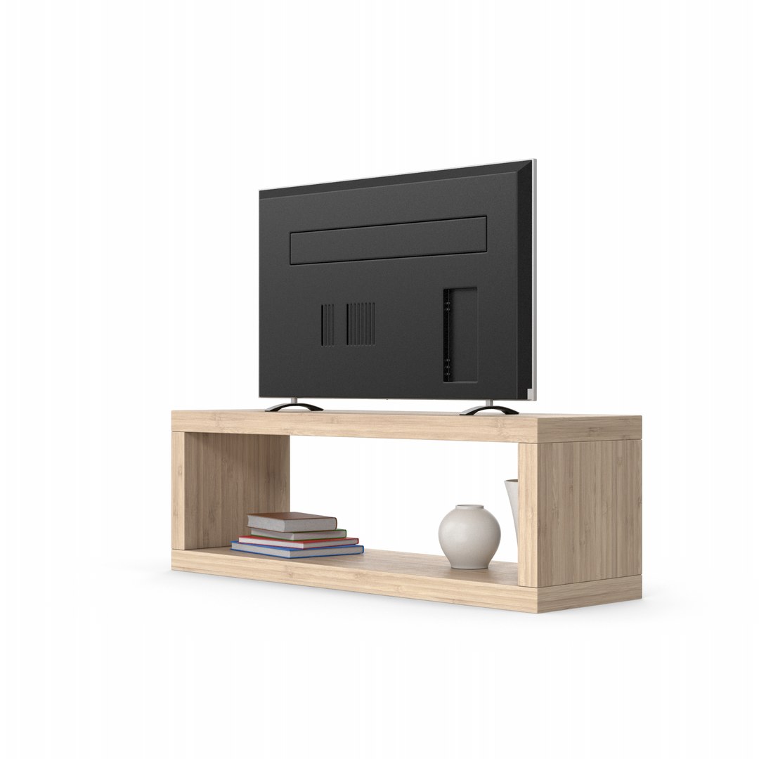Wooden TV Stand Set model https://p.turbosquid.com/ts-thumb/yB/wanqxz/CJ/tvstandwithsmarttv.i11.2k/png/1644863070/1920x1080/fit_q87/554b70724b91fadbe7e2dd50f14c3cc67f7238c5/tvstandwithsmarttv.i11.2k.jpg