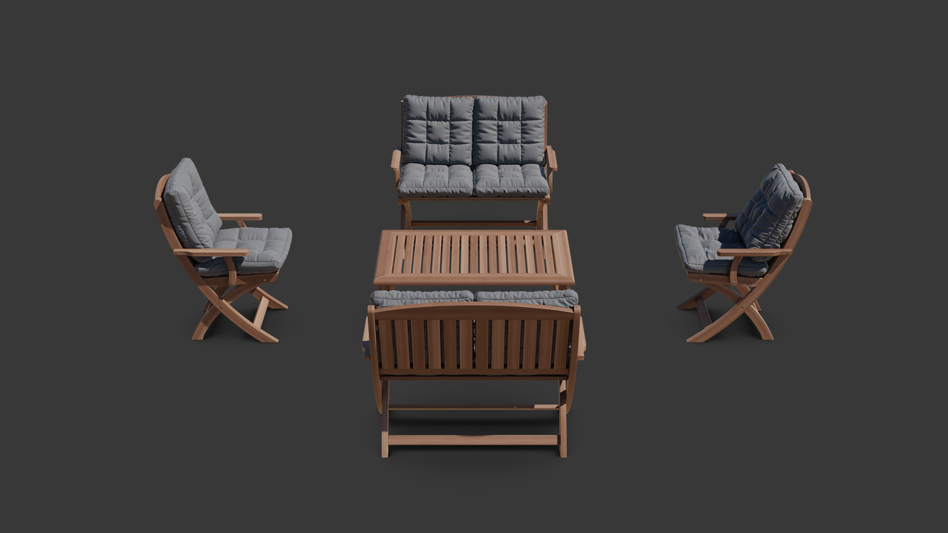 3D Garden Patio Set Bundle TurboSquid 2024220