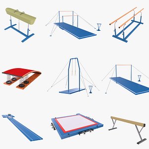 3D Gymnastics Equipment Collection 4