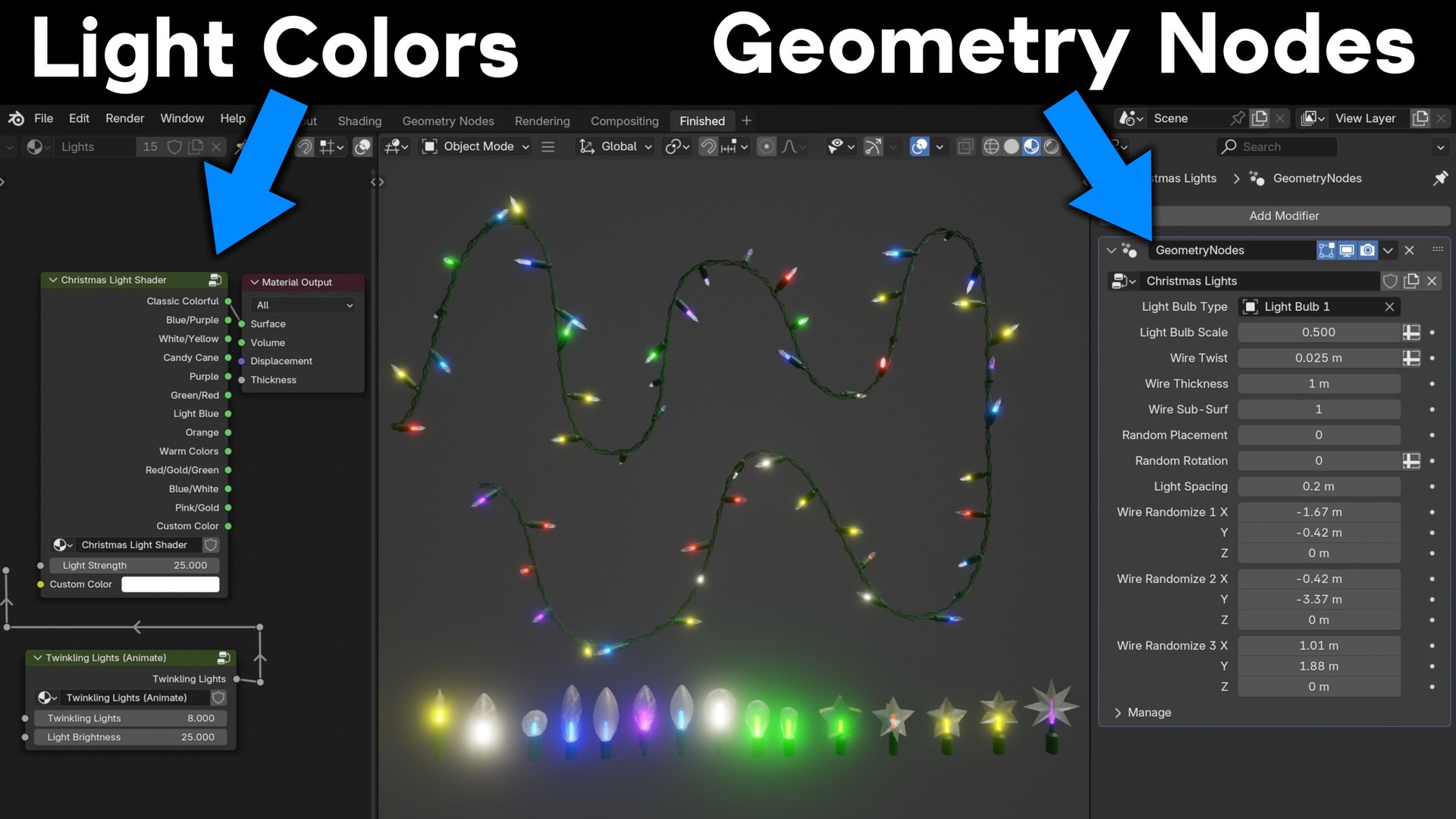 Customizable Christmas Lights - Geometry Nodes Blender 3D model https://p.turbosquid.com/ts-thumb/yC/2GwlJ0/7G/geometrynodeschristmaslights2/jpg/1730223485/1920x1080/fit_q87/233fec4d06a35c8e4d0b7c0a3ff72c1c61501d87/geometrynodeschristmaslights2.jpg