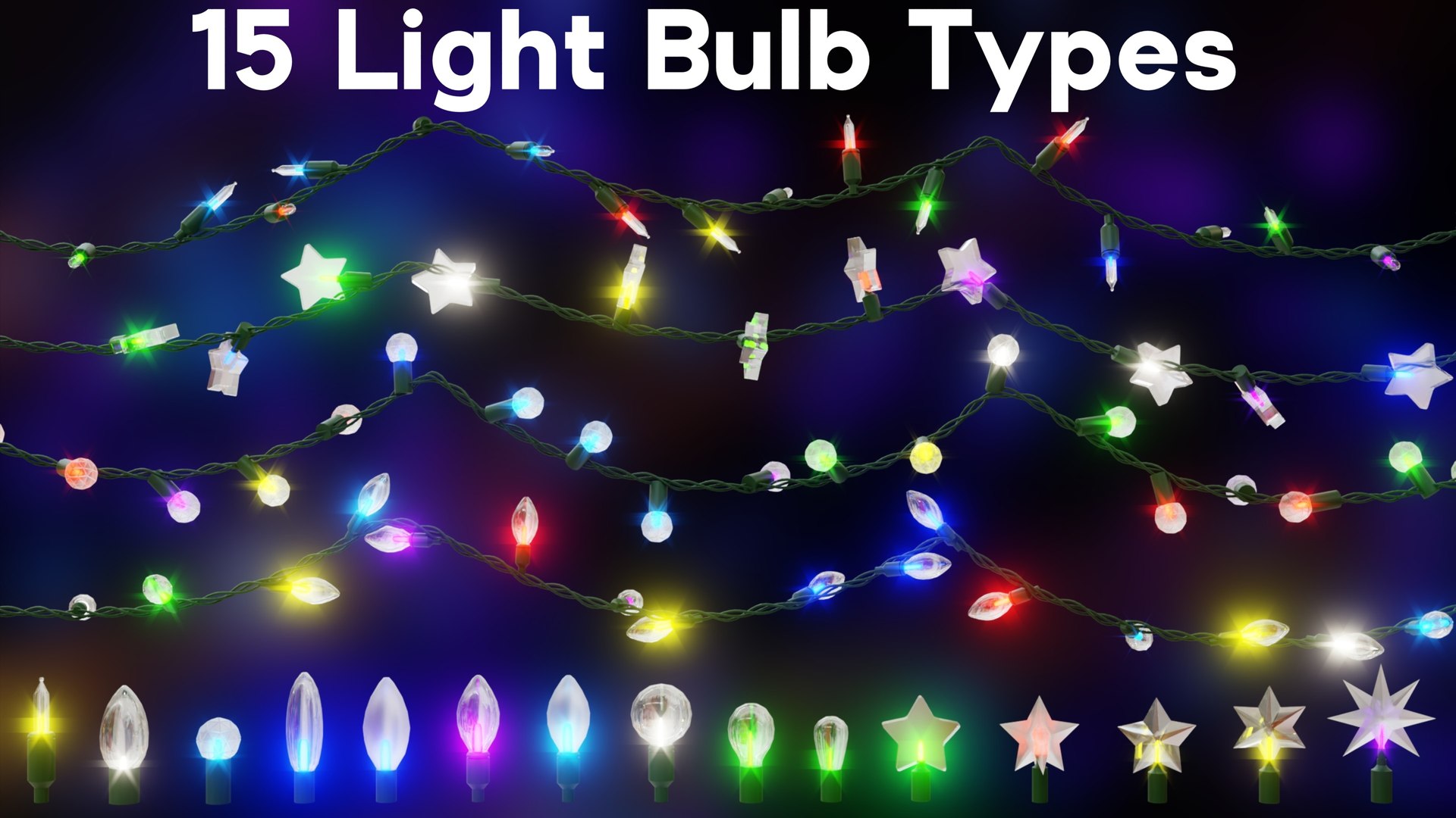 Customizable Christmas Lights - Geometry Nodes Blender 3D model https://p.turbosquid.com/ts-thumb/yC/2GwlJ0/Qy/lightbulbtypes1/jpg/1730223485/1920x1080/fit_q87/3521bae2c56d64e6d2f4a3c67940b19abc9ee0b3/lightbulbtypes1.jpg