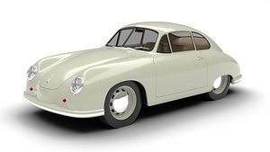 Porsche 356 1300 1952 3d model model
