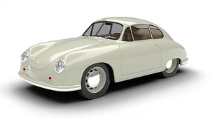 Porsche 356 1300 1952 3d model